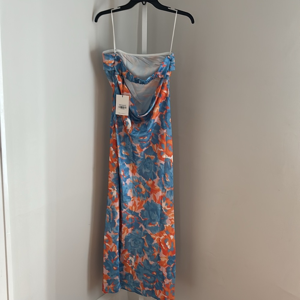 Hello Molly Blue and Orange Floral Maxi Dress - Picture 8 of 11